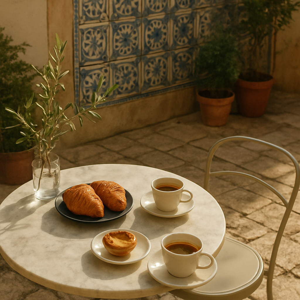 Courtyard breakfast at Hotel Lume